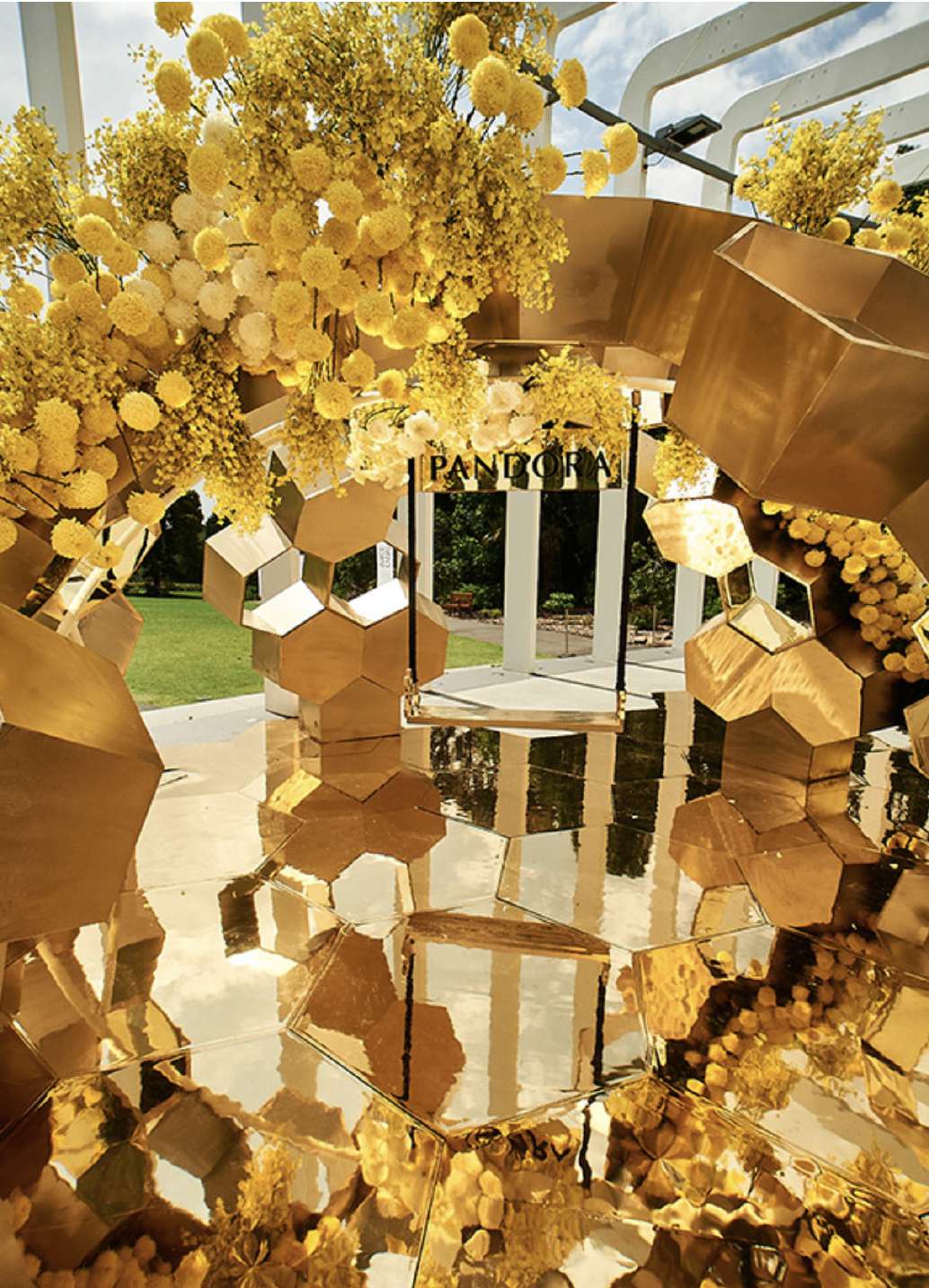 Inside the gold Honeycomb Dome